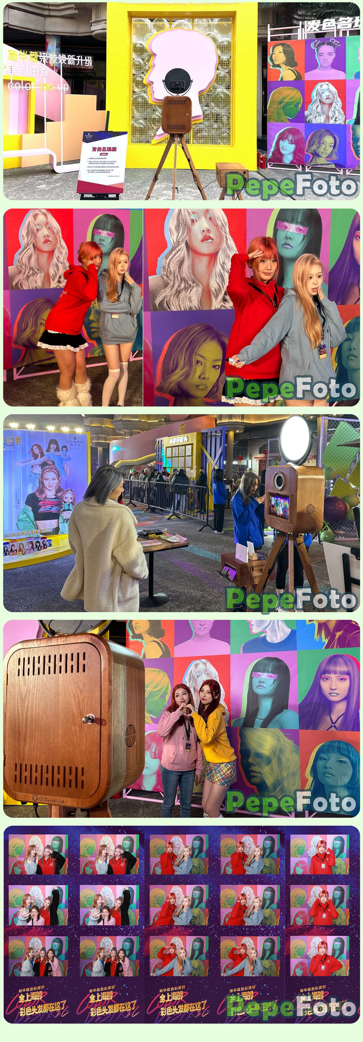 品牌宣传新境界：PepeFoto互动PhotoBooth如何引爆活动参与并深化品牌记忆？ / Guests taking part in a branded PepeFoto PhotoBooth experience