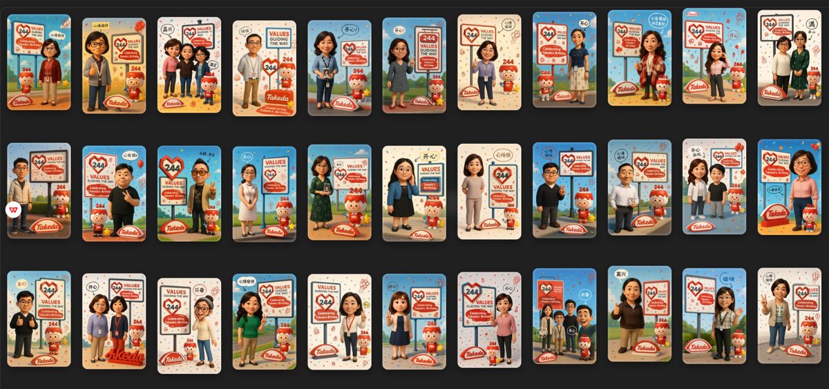 听说Takeda周年庆有个超赞的AI互动 / Takeda 244th anniversary AI photo keepsakes on display