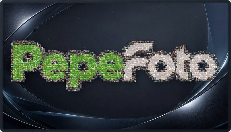 Logo 拼接:PepeFoto 字标 / Logo mosaic: PepeFoto wordmark